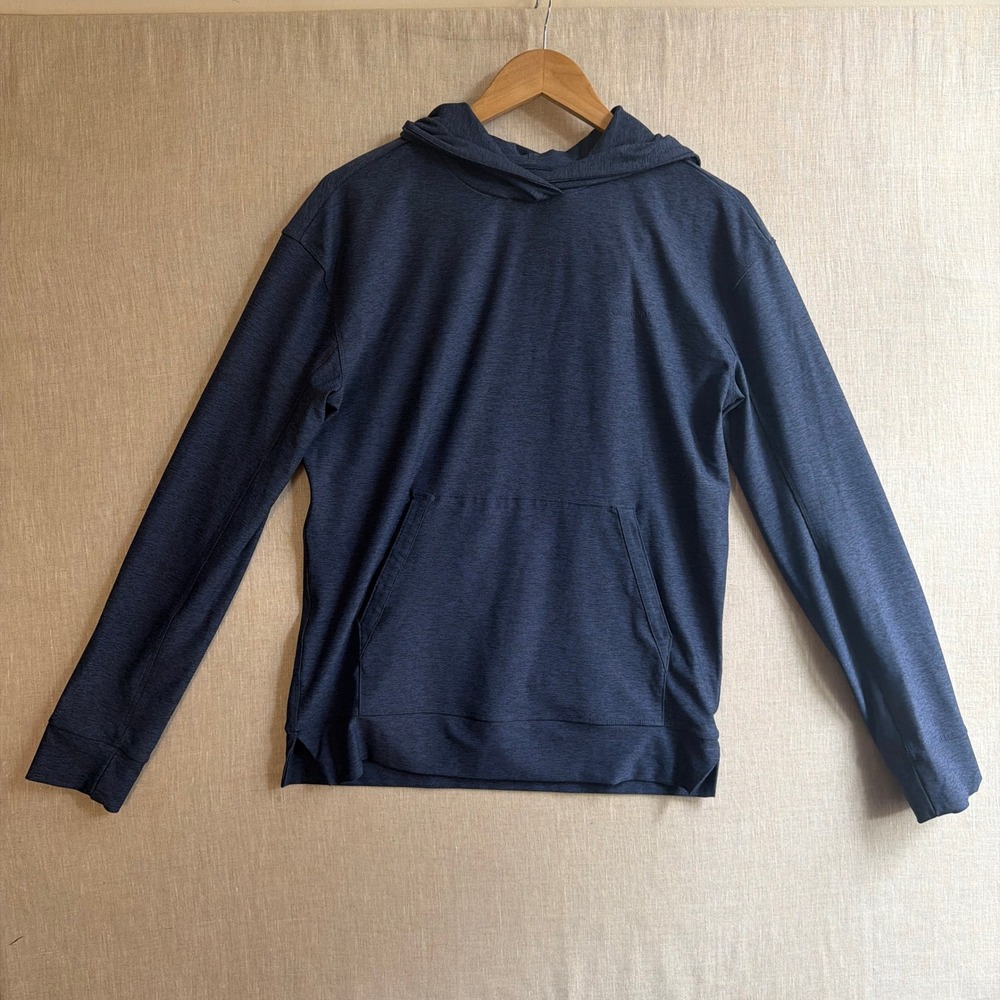 Outdoor Voices CloudKnit Hoodie Pullover Navy Blue Spandex Gorpcore